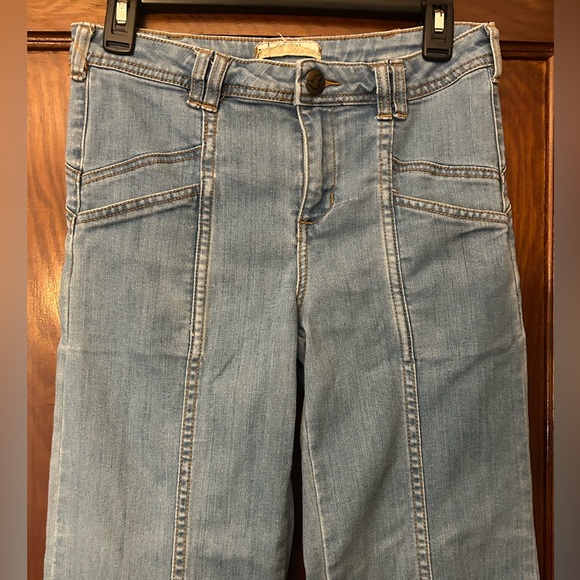 Free People Low Rise Flare Denim Blue Jeans Size 29 Sun Bum - Picture 2 of 13